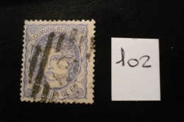 Espagne - Année 1870 - Figure Allégorique 1m Violet-saumon - Y.T. 102 - Oblitéré - Used - Gestempeld - Used Stamps