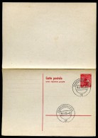 SAARLAND  P36 Antwort-Postkarte UNIVERSITÄT Saarbrücken 19.8.1955 - Entiers Postaux