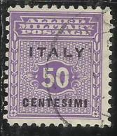 OCCUPAZIONE ANGLO-AMERICANA SICILIA 1943 CENT. 50 USATO USED OBLITERE´ - Britisch-am. Bes.: Sizilien