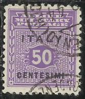 OCCUPAZIONE ANGLO-AMERICANA SICILIA 1943 CENT. 50 USATO USED OBLITERE´ - Occ. Anglo-américaine: Sicile