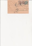 ENTIER POSTAL ALLEMAND - AVEC COMPLEMENT TIMBRES N° 67 X2 -OBLITERATION BUREAU AMBULANT STRASBOURG -BASEL 1912 - Cartas & Documentos