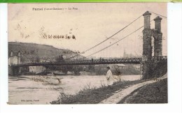 CPA-47-FUMEL-LE PONT-ANIMEE-UN HOMME AU BORD DE L'EAU- - Fumel