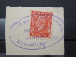 CANADA-Oblitération De La Division Des Courriers Etrangers  Montreal En 1935 Sur Fragment  à Voir      P6359 - Lettres & Documents