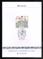 Czech Republic  République Tchèque  Commemorative Sheet 2015  Postmark Cathedral Church PLZEN - Brieven En Documenten