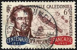 NEW CALEDONIA 9 FRANCS CENTENAIRE DE LA PRESENCE MAN SET OF 1 USED 1953 SG? USED FULL POSTMARK  READ DESCRIPTION !! - Usados