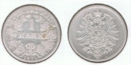 ALEMANIA DEUTSCHES REICH MARK 1875 D PLATA SILBER - 1 Mark