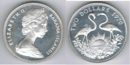 BAHAMA 2 DOLLARS 1970 PLATA SILVER C1 - Bahamas