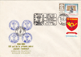 21895- FIRST ROMANIAN STAMPS ANNIVERSARY, SPECIAL COVER, 1983, ROMANIA - Lettres & Documents