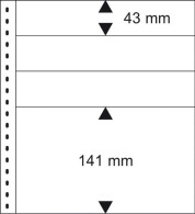 Lindner 0161P Omnia Stockbook Page With 4 Strips Per Page, White - Pack Of 10 - Vierges