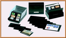 Lindner 870 Stamp Box File, Empty - Cartes De Stockage