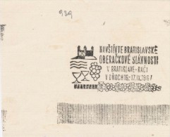 J2306 - Czechoslovakia (1945-79) Control Imprint Stamp Machine (R!): Visit The Vintage Festival Bratislava 1967 - Prove E Ristampe