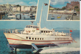 CPSM HYDROGLISSEUR CONDOR JERSEY GUERNESEY 1973 - Luftkissenfahrzeuge