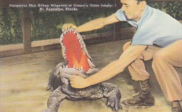 Florida St Augustine Dangerous Man Killing Alligator Casper's Alligator Jungle - St Augustine