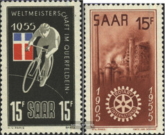 Saar 357,358 (complete Issue) Unmounted Mint / Never Hinged 1955 Cycling, Rotary - Unused Stamps