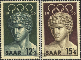 Saar 371-372 (complete Issue) Unmounted Mint / Never Hinged 1956 Olympics - Unused Stamps