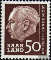 Saar 393 Unmounted Mint / Never Hinged 1957 Heuss I - Ungebraucht