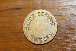 Jeton Suèdois De Machine Automatique "Range Servant - Sweden" Jeton De Suède - Sweden Token - Professionnels / De Société