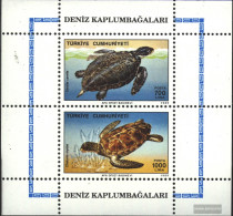 Turkey Block28 (complete Issue) Unmounted Mint / Never Hinged 1989 Marine Turtles - Blocs-feuillets