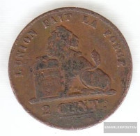 Belgium Km-number. : 4 1864 Very Fine Copper Very Fine 1864 2 Centimes Sitting Leo - 2 Centimes