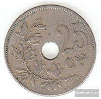 Belgium Km-number. : 63 1908 Very Fine Copper-Nickel Very Fine 1908 25 Centimes Gekröntes Monogram - 25 Cents