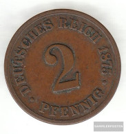 German Empire Jägernr: 2 1877 A Fine Bronze Fine 1877 2 Pfennig Smaller Imperial Eagle - 2 Pfennig