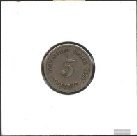 German Empire Jägernr: 3 1876 A Very Fine Copper-Nickel Very Fine 1876 5 Pfennig Smaller Imperial Eagle - 5 Pfennig