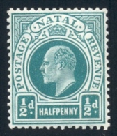 Natal 1904. ½d Blue-green (wmk.MCA). SACC 129*. - Natal (1857-1909)