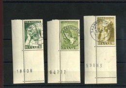 - SARRE 1947/56 . TIMBRES DE 1955 . OBLITERES . BORDS DE FEUILLES AVEC  NUMEROS . - Unused Stamps