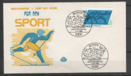 ALLEMAGNE  FDC   1980  Football Soccer Fussball  Ski De Fond Pour Le Sport - Covers & Documents