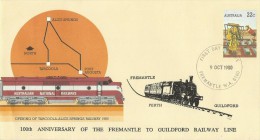 Australia 1980 Freemantle To Guildford Railway Line 100th Anniversary Souvenir Cover - Lettres & Documents