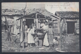 POS-54 CUBA.1909. TARJETA POSTAL. POSTCARD. FAMILIA POBRE CUBANA. CUBAN FAMILY PEOPLE. - Used Stamps