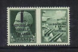 Z999 - RSI , Propaganda Di Guerra " La Vittoria Sarà Del Tripartito " : Il 25 Cent Verde ** MNH - Propagande De Guerre