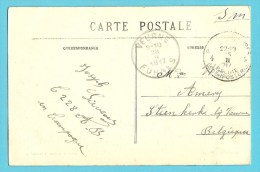 Kaart Met Stempel PMB 4 Op 26/2/1917 Met Als Aankomst Stempel VEURNE / FURNES Op 28/2/1917 - Zona Non Occupata