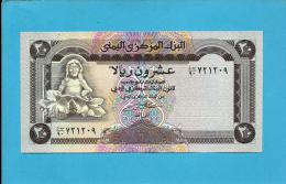 YEMEN ARAB REPUBLIC - 20 RIALS -  ND ( 1990 ) - P 26.b -  Sign. 8 - UNC. - Central Bank Of Yemen - 2 Scans - Jemen