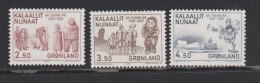 GROENLAND N°131/133 LES 100 ANS DE L'HISTOIRE DU GROENLAND NEUF SANS CHARNIERE - Neufs