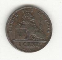 1 Centime Belgique / Belgium 1907 "Leoplod II Roi Des Belges" TTB+ - 1 Cent