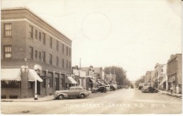 Lakota North Dakota, Main Street Scene, Autos, C1940s Vintage Real Photo Postcard - Other & Unclassified