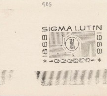 J2370 - Czechoslovakia (1945-79) Control Imprint Stamp Machine (R!): SIGMA Lutin (manufacturer Of Pumps) 1868-1968 - Agua