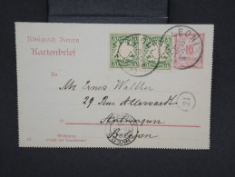 ALLEMAGNE-Entier Postal De Leoni Pour La Belgique En 1910 à Voir P6724 - Other & Unclassified