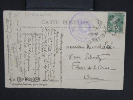 FRANCE-Carte De Partie De Cherbourg Pour Flers En 1922  Cachet En Violet Du Groupe IDO En Esperanto  à Voir P6742 - Esperánto