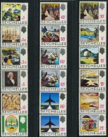 GN0883 Seychelles 1969-72 Military Aircraft Historical Pirate Map 18v MNH - Other & Unclassified