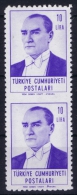 Turkey: 1961 Mi 1819  MNH/** Postfrisch In 2 Block Middle Imperforated - Neufs