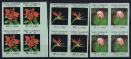 Turkey: 1962 Mi 1834 U - 1836 U MNH/** Postfrisch In 4 Block Middle Imperforated - Unused Stamps