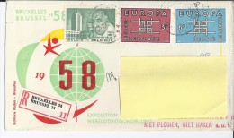 Gelopen FDC Brussel 1958  (09) - 1951-1960