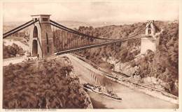 03570 "BRISTOL  - CLIFTON SUSPENSION & LEIGH WOODS" .  CARTOLINA ILLUSTRATA  ORIGINALE. NON SPEDITA. - Bristol