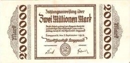 BILLETE DE ALEMANIA DE 2 MILLIONEN MARK DEL AÑO 1923   (BANKNOTE) - 2 Miljoen Mark