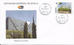 SPAIN. COVER. EXPO'92 SEVILLA. CANADA PAVILION. "TU SELLO" - Covers & Documents