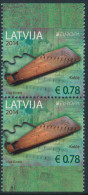 LATVIA/Lettland  EUROPA 2014 "National Music Instruments" UNPERFORATED Pair At Top And Bottom, Ex 'Essen' Booklet ** - 2014