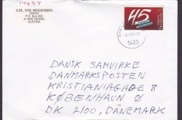 United Nations - Wien WIEN Vienna 1991 Cover Brief Denmark - Briefe U. Dokumente