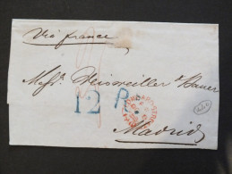 (3205) Part Of Stampless Cover To Madrid - ...-1840 Prephilately